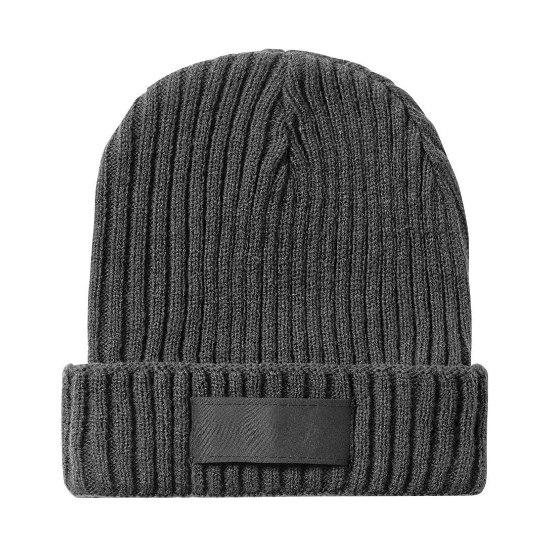 Gorro de punto canalé suave y cálido en acrílico elástico