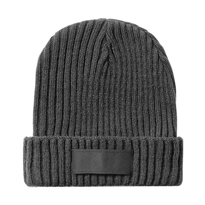 Gorro de punto canalé suave y cálido en acrílico elástico