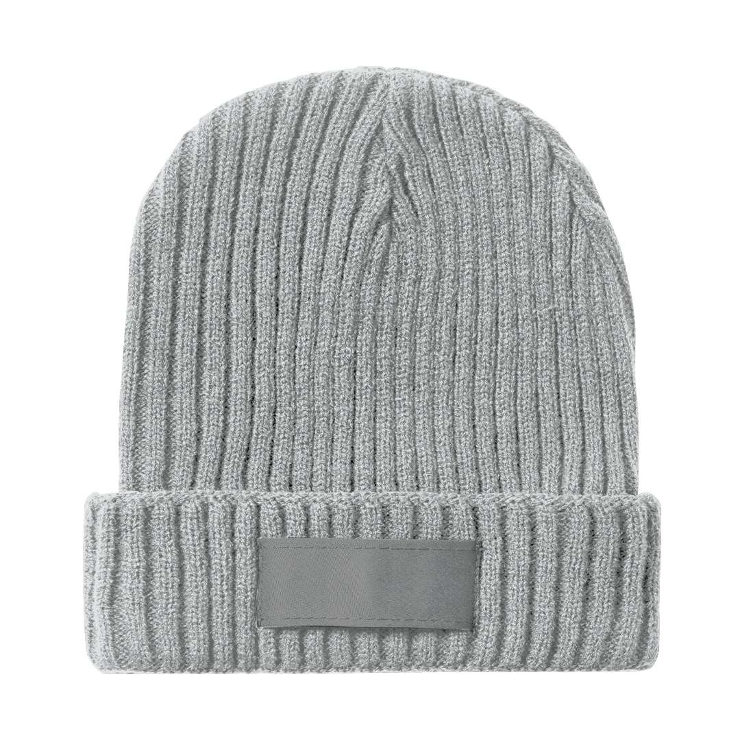 Gorro de punto canalé suave y cálido en acrílico elástico