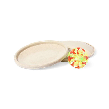 Juego de Pelota y Palas de Disco en Caña de Trigo, Resistente y Sostenible
