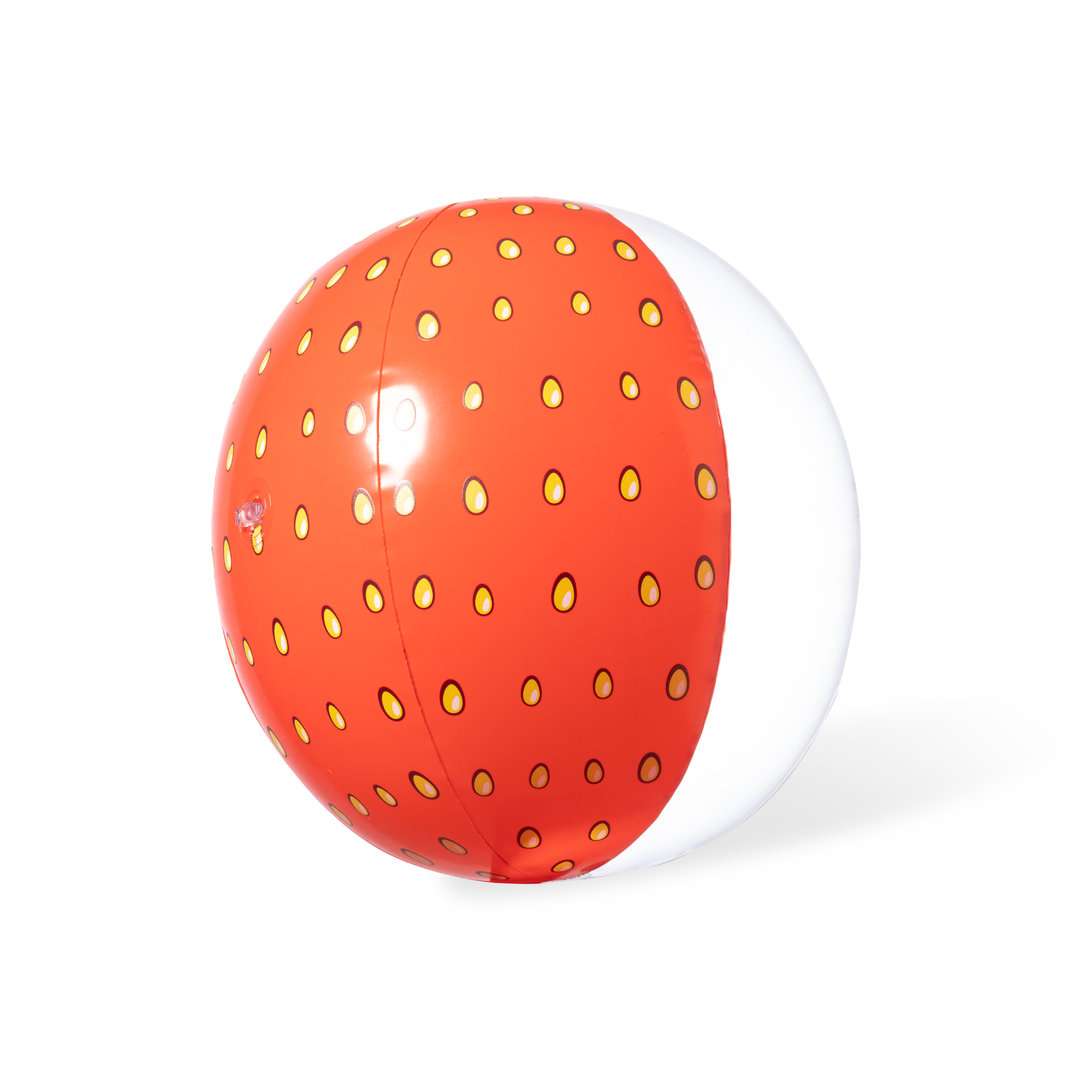 Balón de playa inflable frutal en PVC resistente y transparente