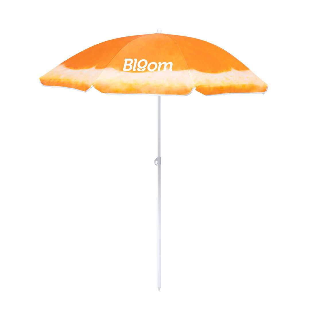 Sombrilla de Playa Colorida con Diseño Frutal y Faldones - 150 cm