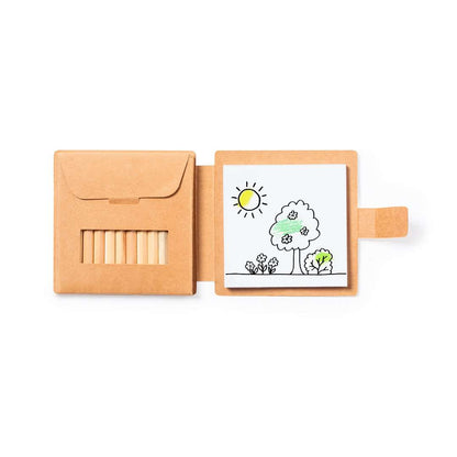 Set para colorear Nature con lápices de colores y bloc ecológico