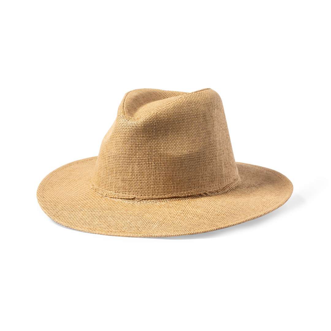 Sombrero Indiana de paja de papel con cinta ajustable interior
