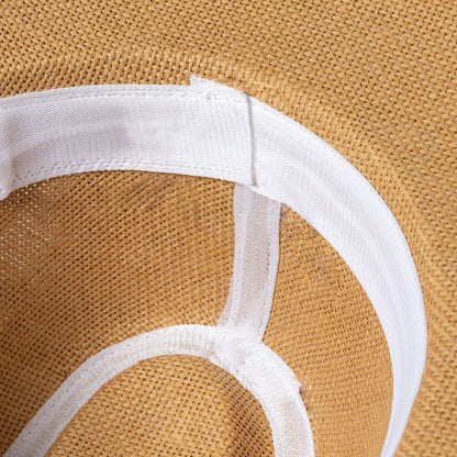 Sombrero Indiana de paja de papel con cinta ajustable interior