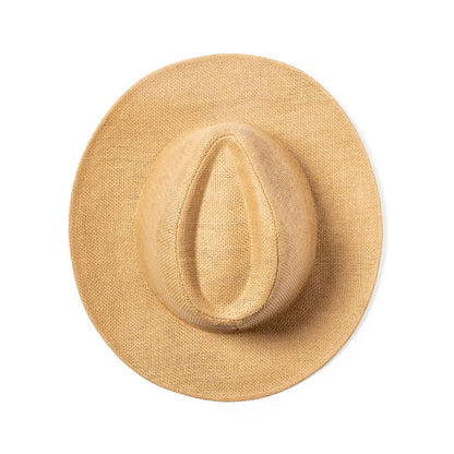 Sombrero Indiana de paja de papel con cinta ajustable interior