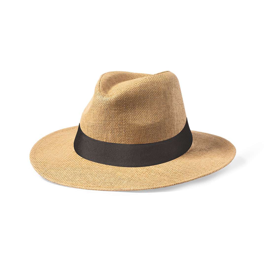 Sombrero Indiana de paja de papel con cinta ajustable interior