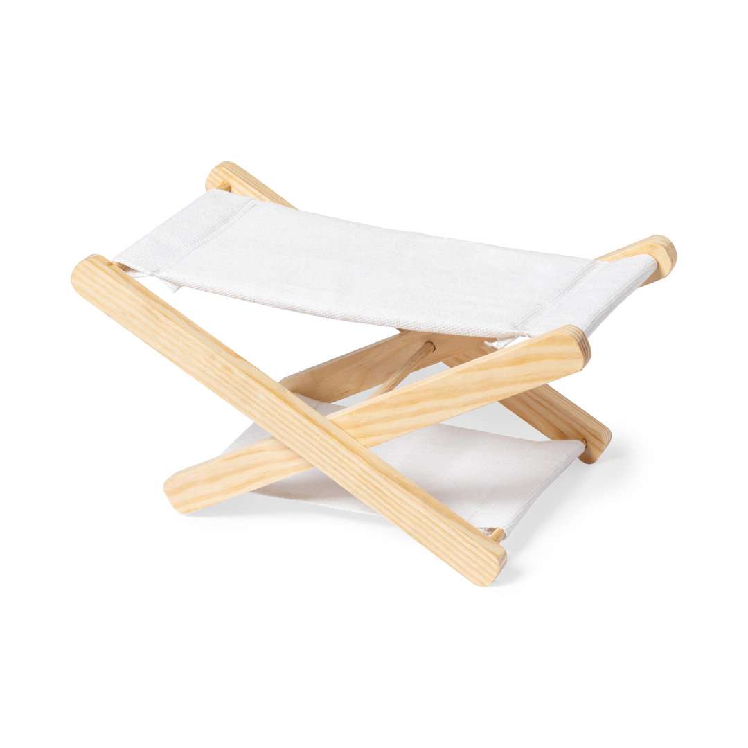 Reposacabezas Plegable Maretis de Madera y Algodón Natural