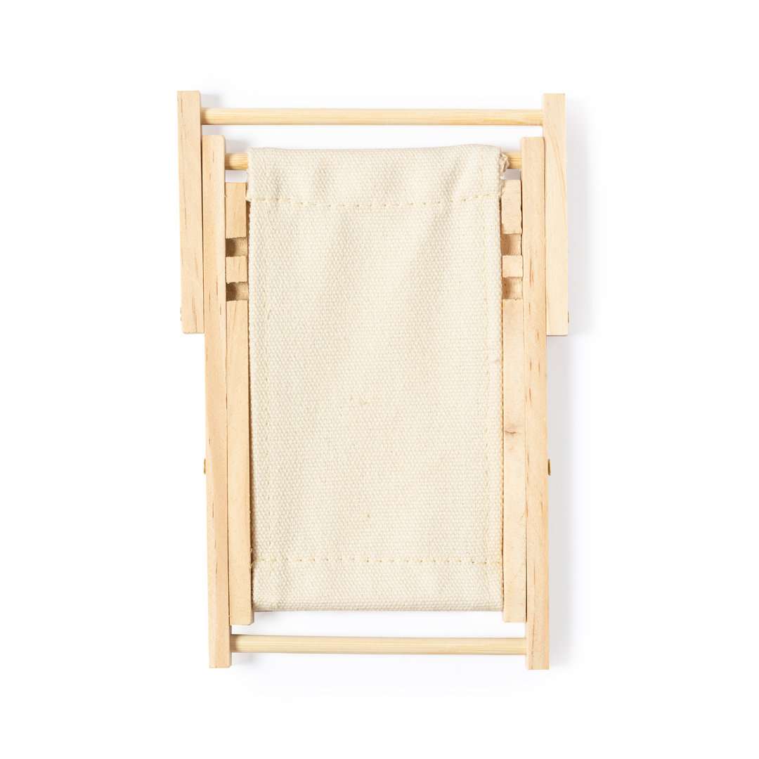 Soporte plegable para smartphone en madera y algodón natural