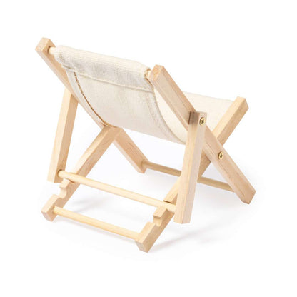 Soporte plegable para smartphone en madera y algodón natural