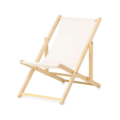 Silla Plegable Rinthia de Madera con Asiento de Canvas Reclinable