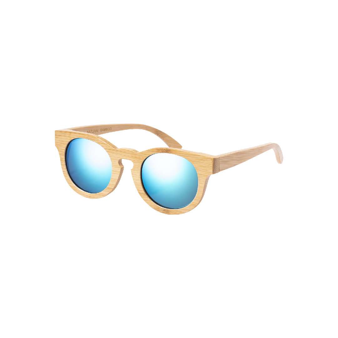 Gafas de Sol Limited Edition de Bambú con Lentes Espejo y UV 400