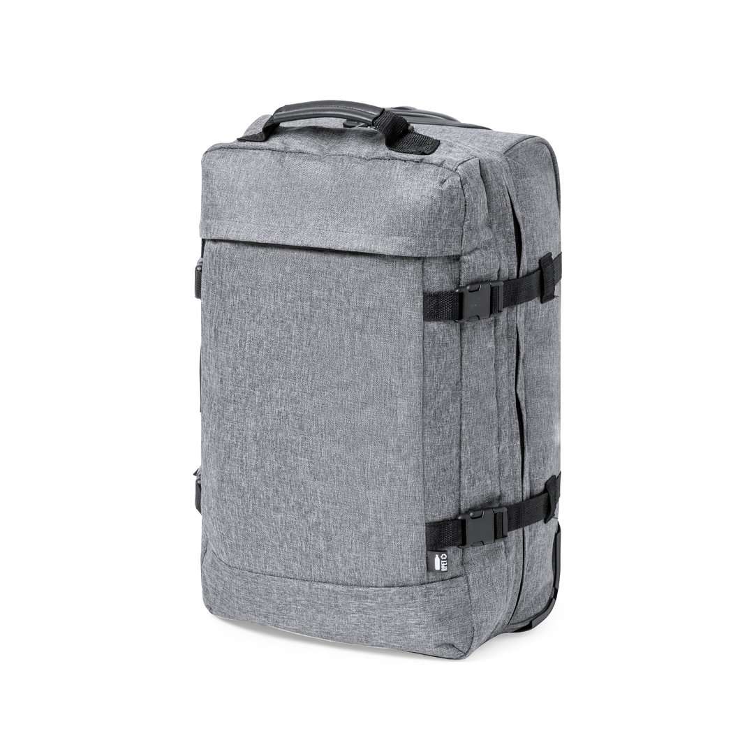 Trolley Nature de 300D RPET con cierre TSA y ruedas resistentes