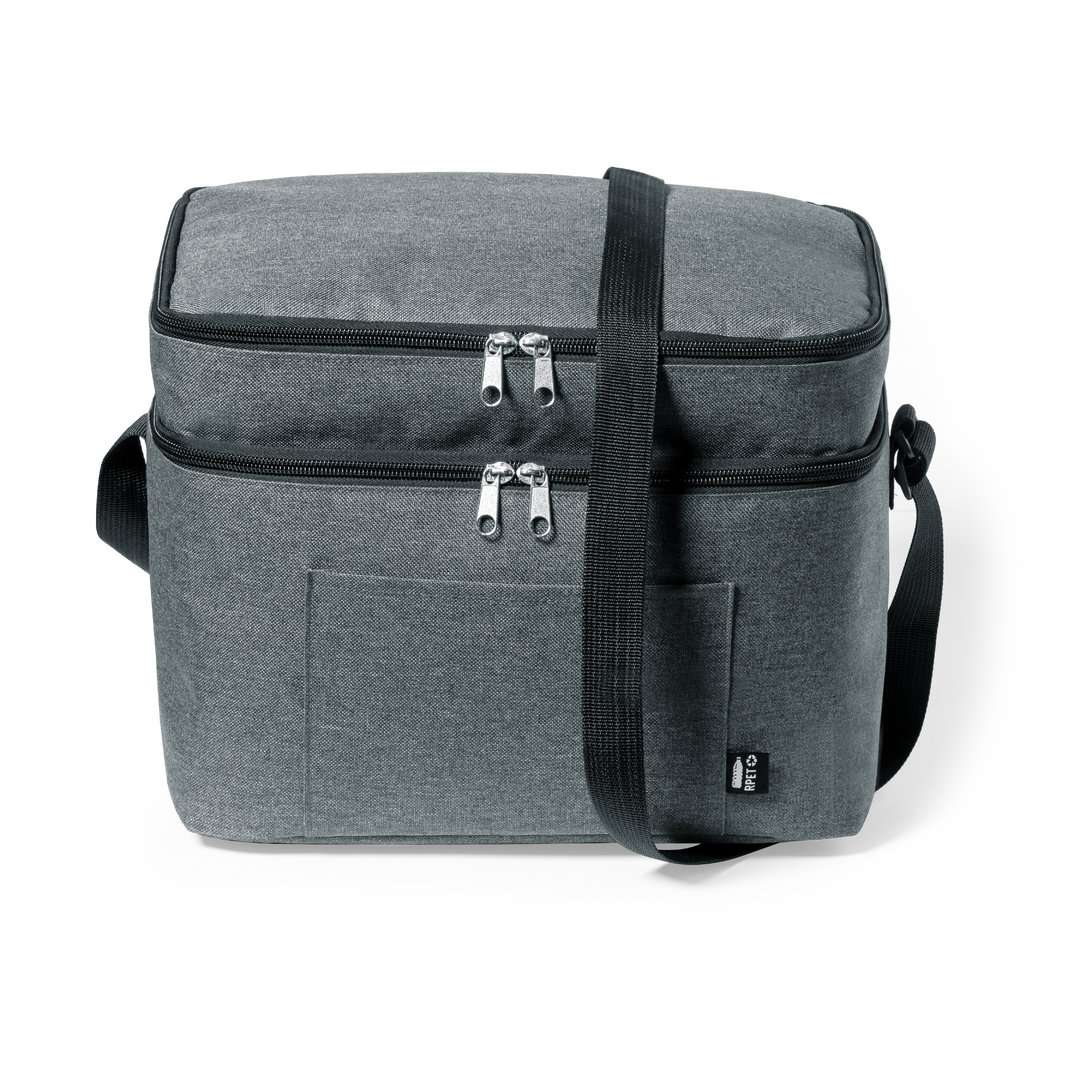 Nevera RPET 14L con dos compartimentos y diseño sostenible