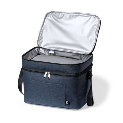 Nevera RPET 14L con dos compartimentos y diseño sostenible