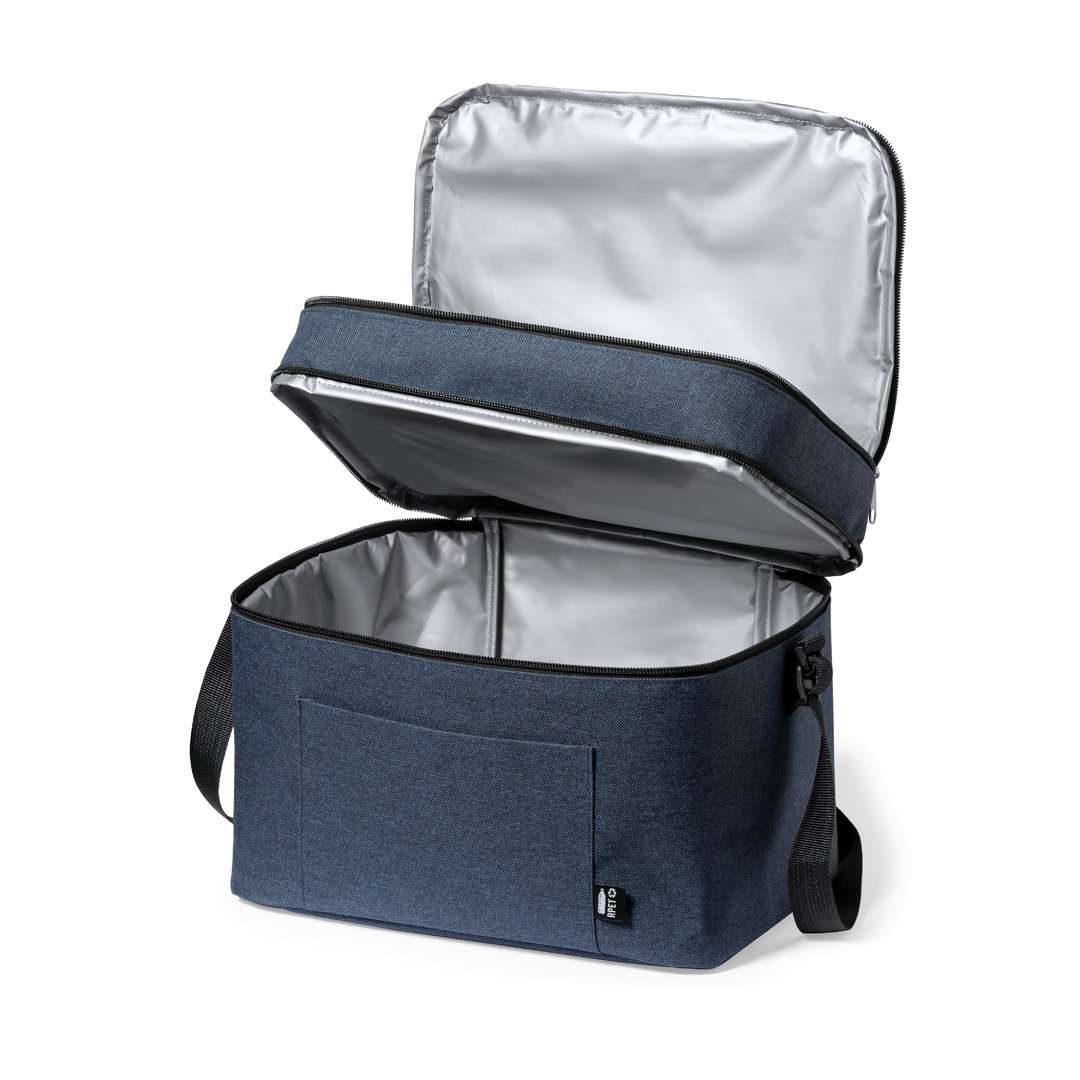 Nevera RPET 14L con dos compartimentos y diseño sostenible