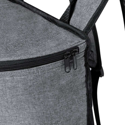 Mochila nevera gris 21L sostenible con acabado RPET resistente