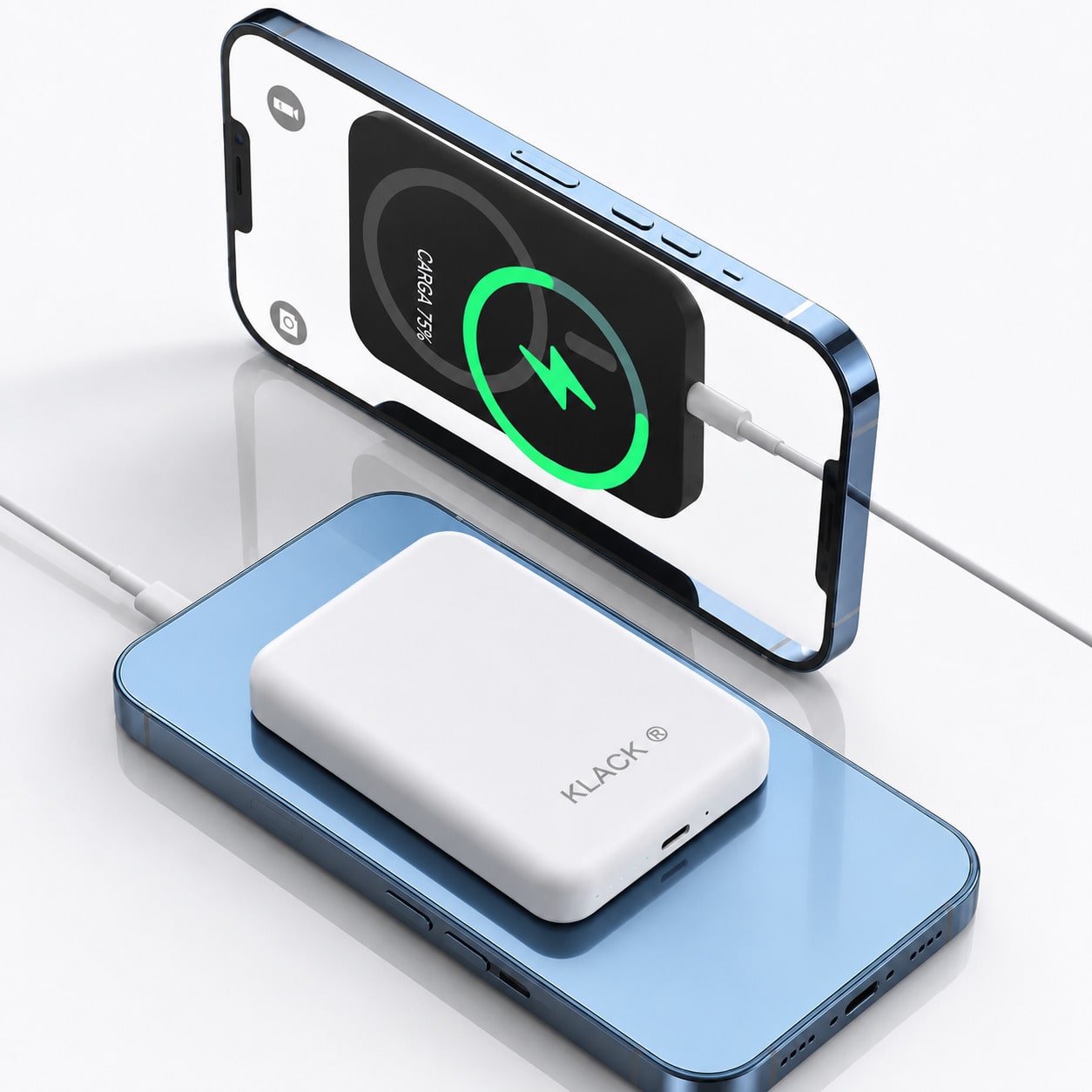 Almalux Power Bank Magnético 10000mAh, Cargador Inalámbrico 15W Compatible con MagSafe, Batería Externa Portátil Ultrafina para iPhone y Android, Carga Magnética y USB-C, Banco de Energía para Viaje y Uso Diario