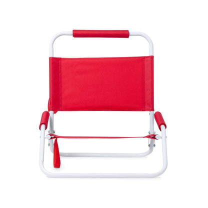 Silla plegable ligera y resistente con acolchado y asa de transporte