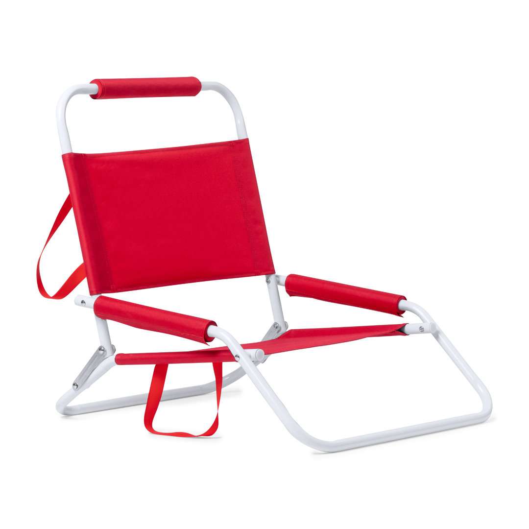 Silla plegable ligera y resistente con acolchado y asa de transporte
