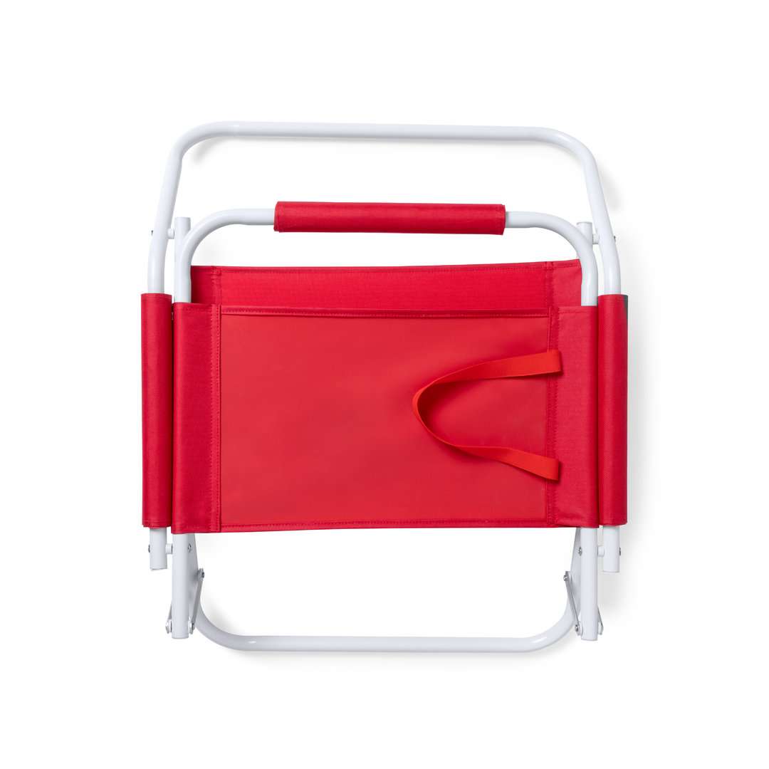 Silla plegable ligera y resistente con acolchado y asa de transporte