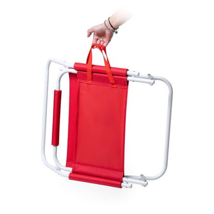 Silla plegable ligera y resistente con acolchado y asa de transporte