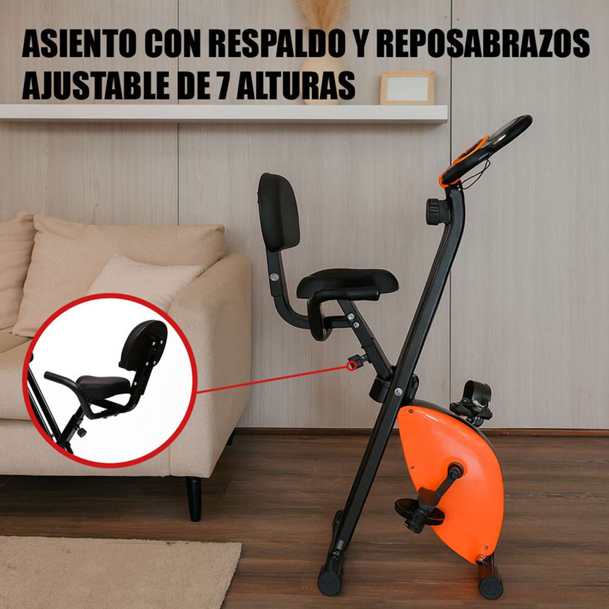 Bicicleta Estatica Almalux® Con Respaldo Lumbar
