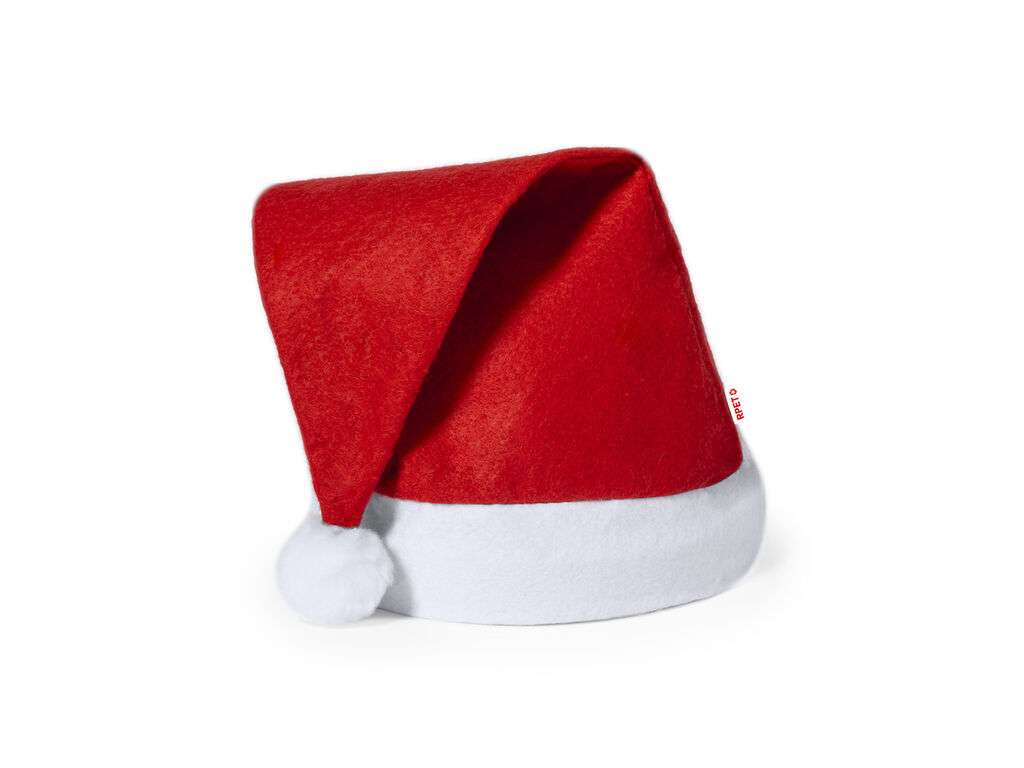 Gorro de Papá Noel sostenible en RPET con pom pom blanco