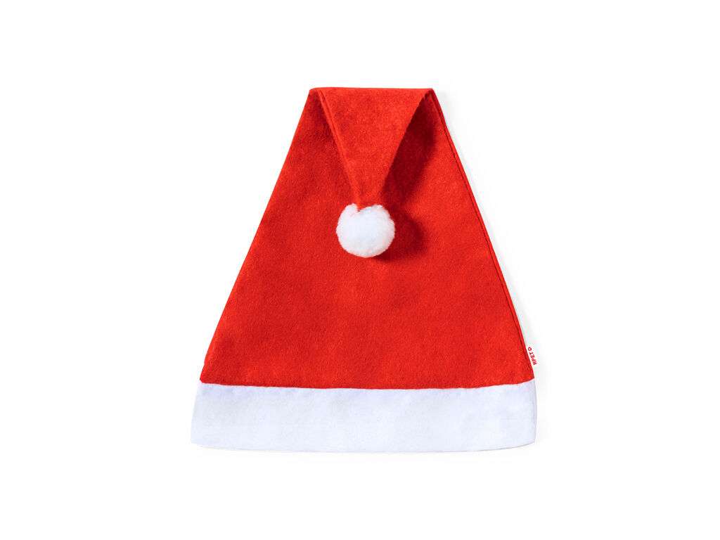 Gorro de Papá Noel sostenible en RPET con pom pom blanco