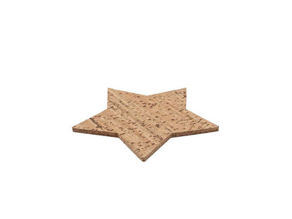 Set de 4 posavasos estrella en corcho natural - Diseño ecológico