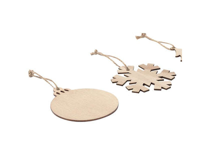Adorno Navideño de Madera Natural con Jute - Varios Diseños