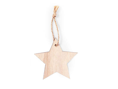 Adorno Navideño de Madera Natural con Jute - Varios Diseños