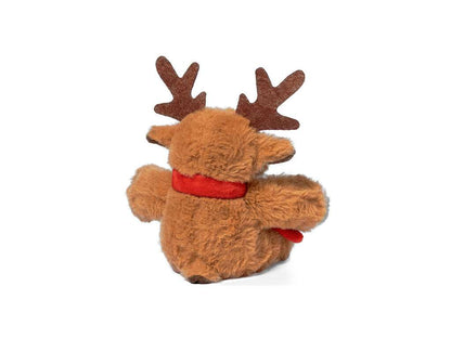 Reno de peluche con bufanda personalizable, regalo navideño único