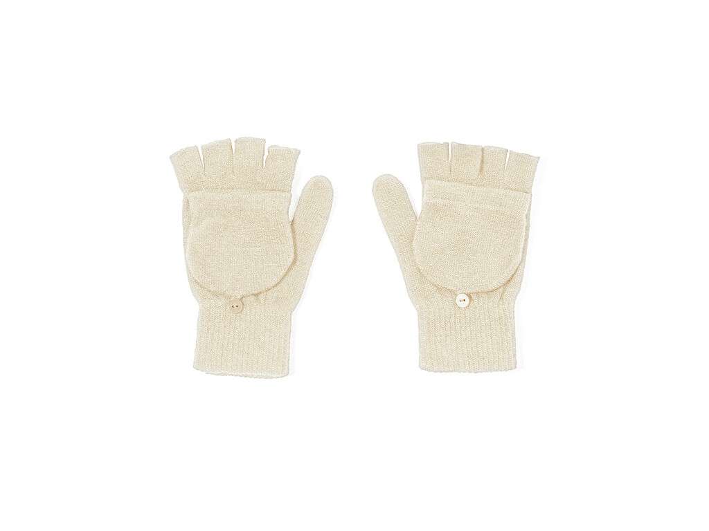 Guantes de acrílico con solapa plegable para mantener el calor
