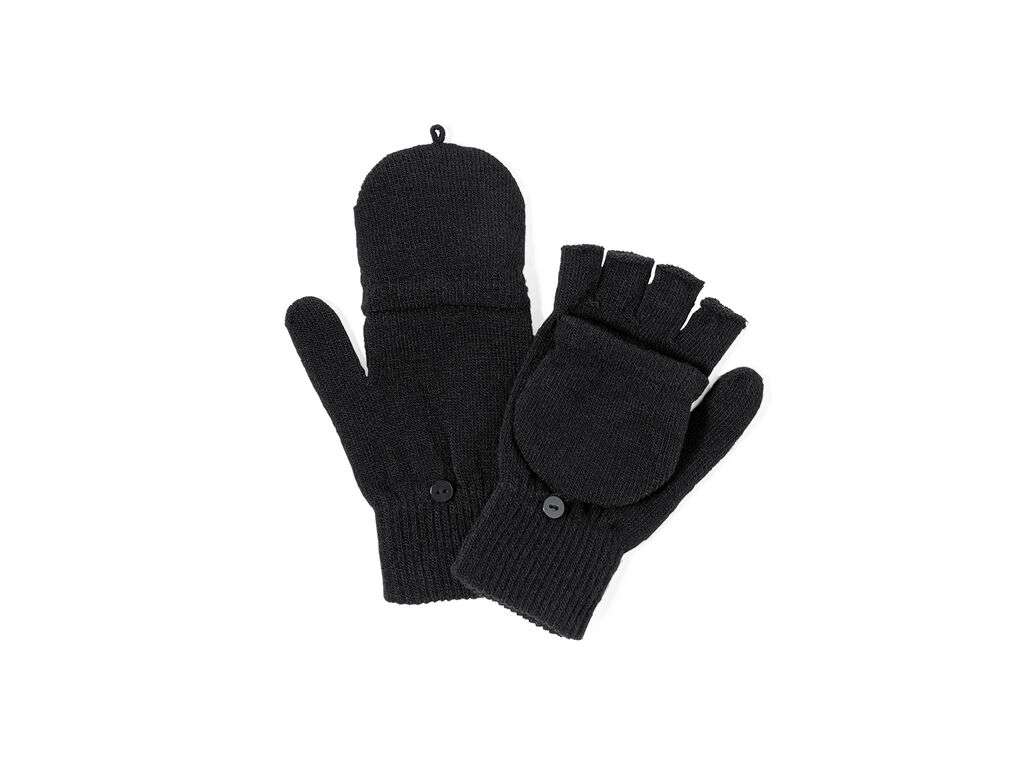 Guantes de acrílico con solapa plegable para mantener el calor