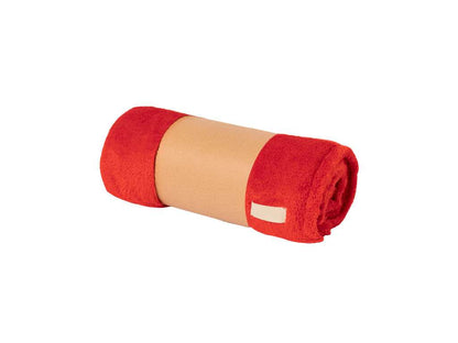 Manta coral fleece 130x160 cm suave y anti-pilling con parche
