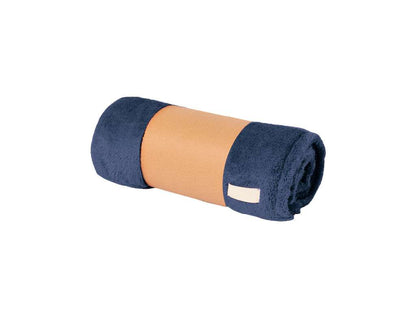 Manta coral fleece 130x160 cm suave y anti-pilling con parche