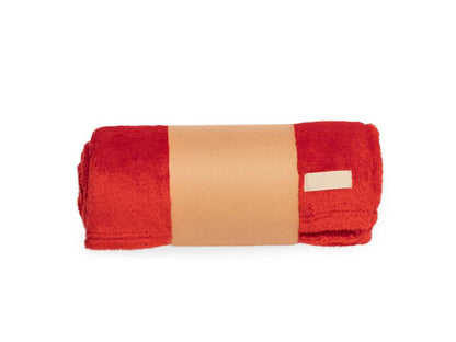 Manta coral fleece 130x160 cm suave y anti-pilling con parche