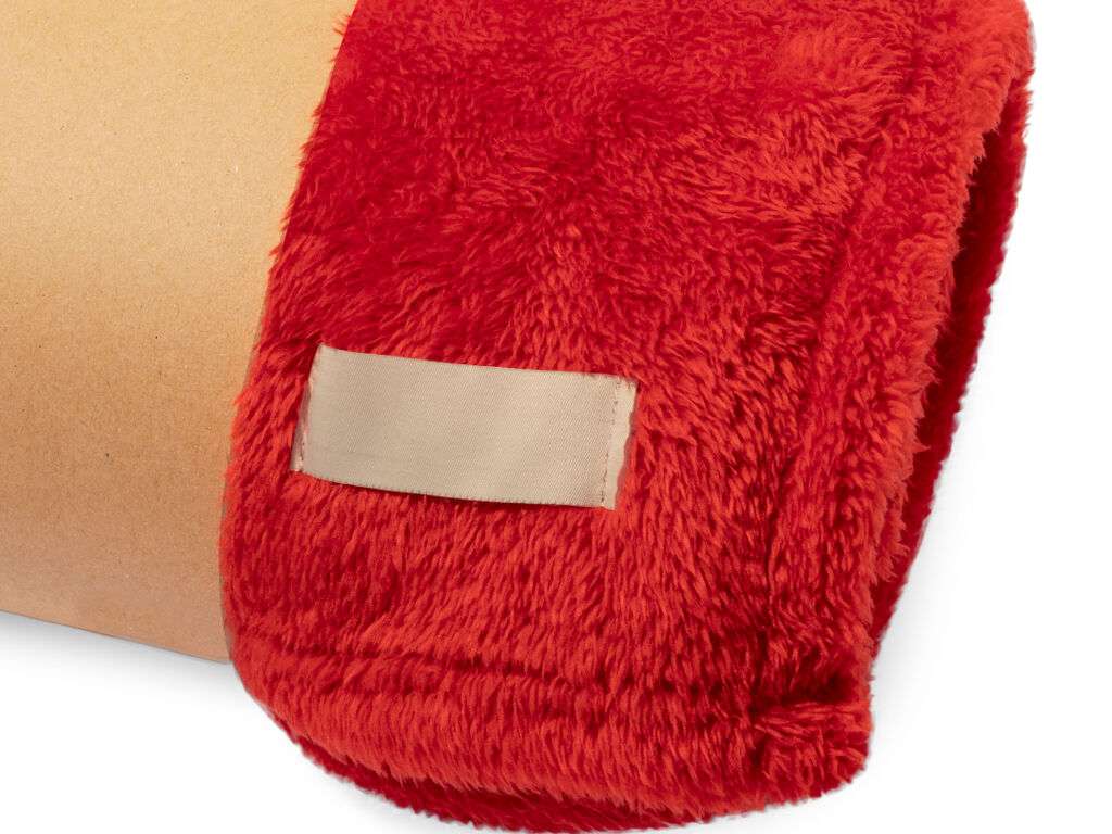Manta coral fleece 130x160 cm suave y anti-pilling con parche