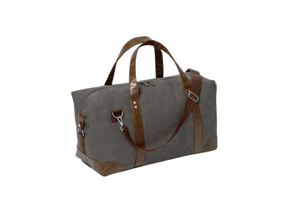 Bolso Sharyl en resistente canvas gris con asas de polipiel