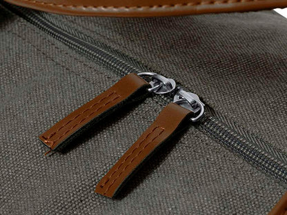 Bolso Sharyl en resistente canvas gris con asas de polipiel