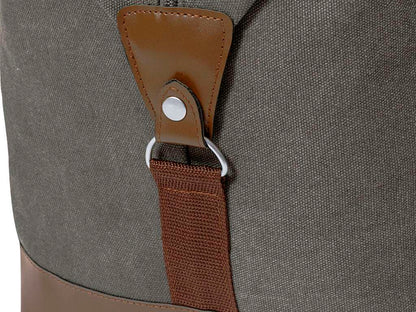 Bolso Sharyl en resistente canvas gris con asas de polipiel
