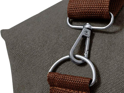 Bolso Sharyl en resistente canvas gris con asas de polipiel