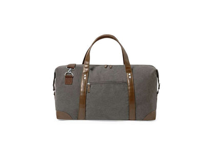 Bolso Sharyl en resistente canvas gris con asas de polipiel
