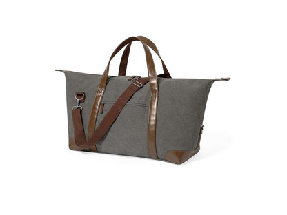 Bolso Sharyl en resistente canvas gris con asas de polipiel
