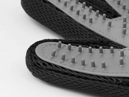 Guante para cepillar mascotas con cerdas de TPR y velcro ajustable
