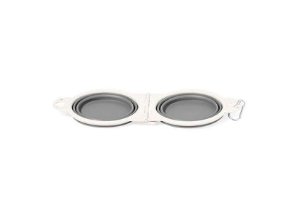 Bowl plegable de caña de trigo para mascotas con mosquetón