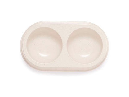 Bowl doble para mascotas de fibra de bambú ecológico y resistente