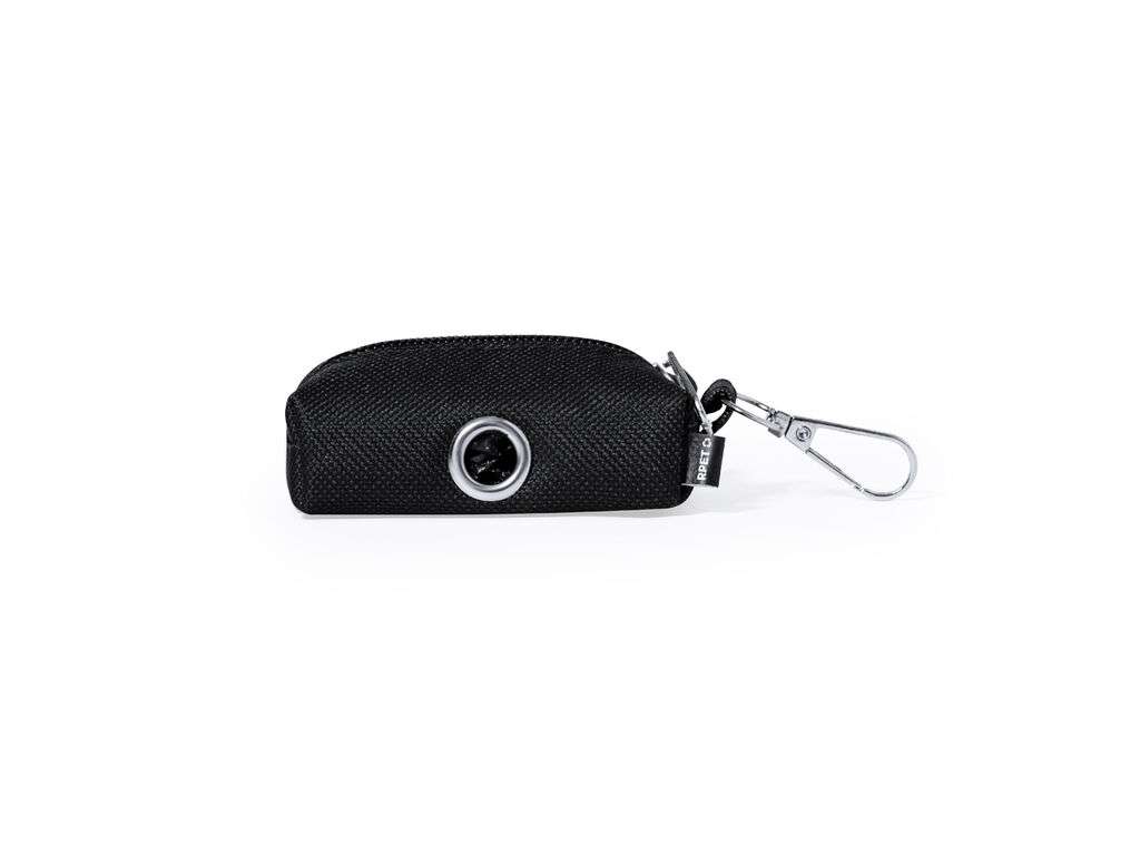 Dispensador de bolsas para mascotas en RPET con mosquetón y 15 bolsas