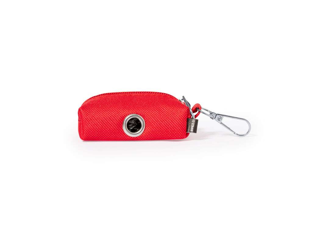 Dispensador de bolsas para mascotas en RPET con mosquetón y 15 bolsas